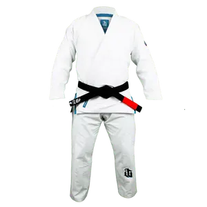 Hoge Kwaliteit Bjj Gi Witte Icewave Kimono Aangepaste Braziliaanse Jiu Jitu Uniform 100% Katoen 350 Gsm 450 Gsm 550 Gsm Parel Weave