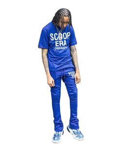 Ensemble d'entraînement personnalisé deux pièces pour hommes T-shirt polo à capuche et pantalon de survêtement en polyester Combinaison de sport d'hiver à la mode grande taille - Product Image 1