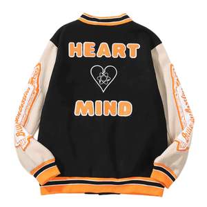 Chaqueta universitaria de lana personalizada de alta calidad para hombre, chaqueta de béisbol de invierno con parche bordado de chenilla con cuello, venta al por mayor - Product Image 2