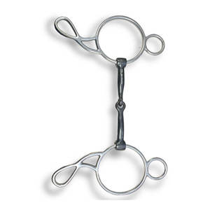 Mors Wonder Gag 3 pièces en acier inoxydable de 5 pouces avec embout en fil torsadé, mors de haute qualité pour l'équitation, contrôle amélioré - Product Image 2