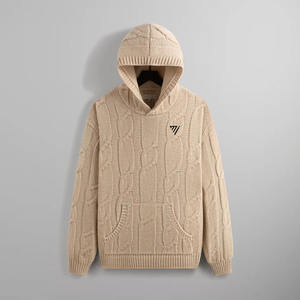 Sudadera con capucha sin bolsillo Traje casual Sudadera con capucha con diseño de cuello alto Sudadera con capucha de moda con agujeros para los pulgares Ropa deportiva - Product Image 1