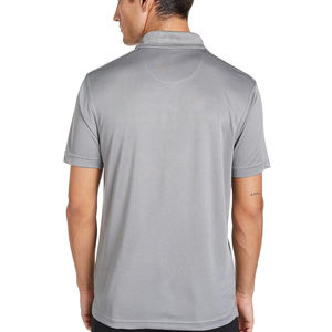 Camiseta de golf informal de manga corta para hombre, cuello redondo para Polo en patrón sólido, tela de punto que absorbe la humedad de 200 gramos - Product Image 2