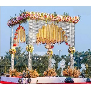 Stylish Mirror Mandap for Outdoor Weddings Modern Mirror Mandap for Indian Wedding Classy Mirror Wedding Mandap Decor LONDON - Product Image 1
