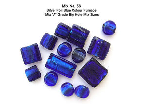 Premium and Fancy Turquoise Color Silver Foil <b>Glass</b> <b>Bead</b> Mix for Making Jewelry Available in Reasonable Price - Product Image 3