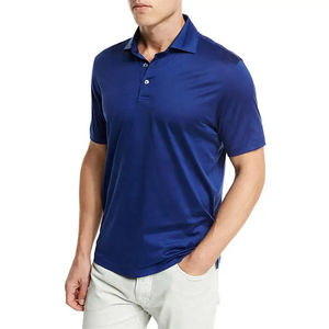 Camiseta Polo de algodón transpirable con estampado de transferencia de calor, Camiseta estilo Polo para hombre, ropa informal ligera de algodón con logotipo personalizado - Product Image 5