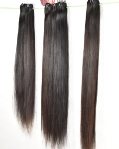 100% cuticule alignée vendeur vierge noir naturel faisceaux droits temple indien extensions de cheveux humains matériel de cheveux bruts à vendre - Product Image 5