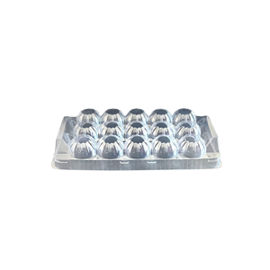 Plateau à œufs en plastique transparent Hevdem à 15 alvéoles avec couvercle, emballage pour fermes et marchés, fabriqué en Turquie - Product Image 2