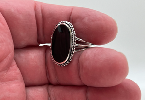 925 Sterling Silver Black Onyx Gemstone Wedding <b>Ring</b> <b>for</b> <b>Women</b> Oval Cut Diamond <b>Statement</b> Designer <b>Ring</b> Gift - Product Image 4