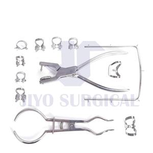 Kit de instrumentos dentales con abrazaderas de marco, Kit de arranque de goma alemana con abrazaderas de perforación, certificado ISO y CE, 18 Uds., gran oferta - Product Image 3