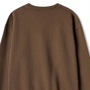 เสื้อสเวตเชิ้ตยูนิเซ็กซ์ สีน้ำตาล ผ้าฝ้ายฟลีซ 100% เป็นมิตรกับสิ่งแวดล้อม แบบสวมหัว คอกลม เรียบง่าย สไตล์สตรีทแวร์ ลำลอง อุ่นสบาย สำหรับฤดูหนาว - Product Image 5