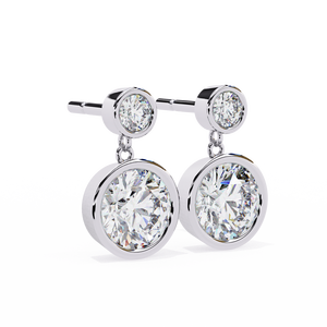 Boucles d'oreilles en or 18 carats avec diamants et pierres précieuses uniques cultivées en laboratoire - Product Image 6
