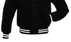 OEM Custom Men's Classic Baseball Varsity <b>Jacket</b> Wool Blend <b>Canvas</b> Fabric Breathable Windproof Stand Ribbed Cuffs Winter Front - Product Image 4
