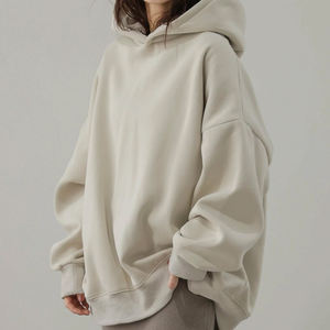 Sudadera con Capucha Extra Grande de Moda Casual de Alta Calidad para Mujer, Sudadera con Capucha Relajada con Logotipo Personalizado Estampado para Mujer - Product Image 4