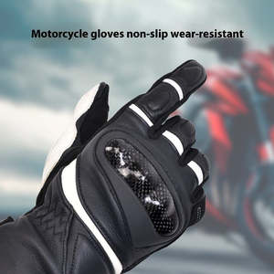 ถุงมือมอเตอร์ไซด์หนังแท้ถุงมือแข่งรถมอเตอร์ไซด์นอกถนนถุงมือมอเตอร์ไซด์คาร์บอนไฟเบอร์คุณภาพสูง - Product Image 5