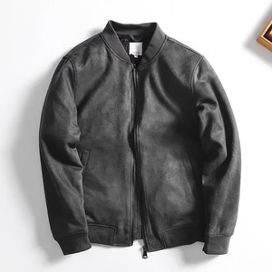 Veste de baseball en cuir d'agneau véritable pour homme Mcikkny, imperméable, coupe-vent, style streetwear, vêtements d'extérieur - Product Image 5