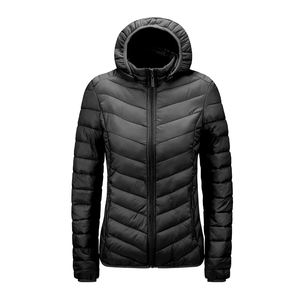 แจ็กเก็ตทรงปลาปักเป้าสำหรับผู้หญิงมีฮู้ดกันลมมีแผ่นบุฟองน้ำบางเบาสำหรับฤดูหนาวตามสั่ง - Product Image 3