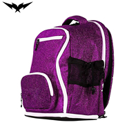 Bolsa Deportiva Pequeña con Brillantina para Gimnasio y Baile, Diseño con Logotipo, Material Cordura con Brillantina, Alta Calidad, Ligera, Resistente al Agua, con Correa