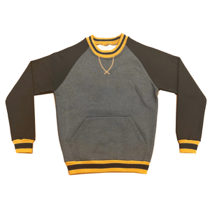 Sudadera de Cuello Redondo con Letras de Chenilla en Dos Tonos, Sudadera de Forro Polar para Invierno, Cuello Acanalado, Logotipo Bordado, Lavado Ácido, para Mujer, OEM - Product Image 1