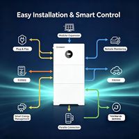 Growatt SIM 6000 ES Plus-V Système de Stockage d'Énergie Solaire Hybride Tout-en-un 6 kW avec Onduleur et Batterie LiFePO4 Extensible 245,76 kWh pour la Maison