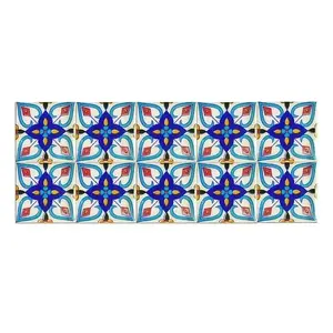 Azulejo de cerámica decorativo tradicional de cerámica azul, paquete de 10 azulejos de decoración para el hogar de 2x2 pulgadas - Product Image 1