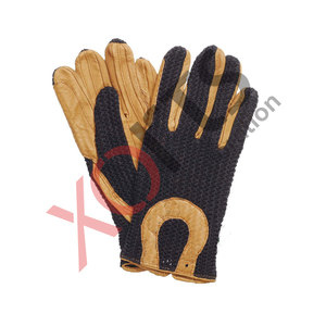 Gants d'équitation d'été en cuir avec poignées - Product Image 3