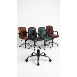 Silla de Oficina Giratoria Tapizada en Terciopelo Eva con Base de Estrella Cromada en Oferta para Venta al por Mayor - Product Image 3