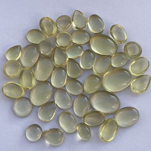 10mm 20mm 30mm naturel citron Quartz lisse rond ovale poire dos plat Cabochon taille libre pierres précieuses fabrication de bijoux anneaux pendentif - Product Image 4
