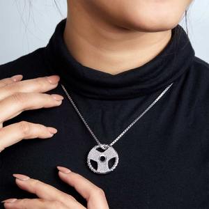 Collar con Colgante de Diamantes de Imitación VVS de Lujo, Estilo Hip Hop, con Diseño de Barra de Plata 925 para Joyería Masculina a Bajo Precio - Product Image 1