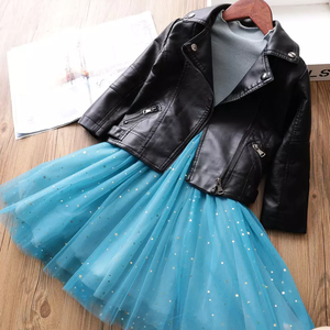 Newest Design Spring Autumn Kids <b>Coat</b> Solid Color PU Leather Children <b>Outwear</b> Casual Boy <b>Girl</b> Jacket - Product Image 4