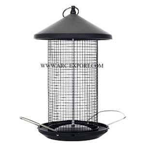 Comedero para pájaros de nuevo estilo de Metal hecho a mano con recubrimiento en polvo de Color negro forma personalizada y logotipo comedero para pájaros interior decorativo para el hogar en la India - Product Image 1