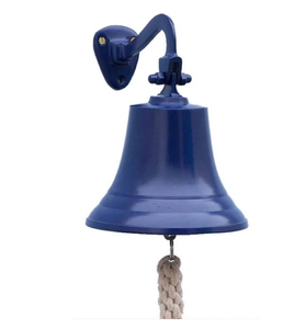 <b>Service</b> <b>Bell</b> with Wood Handle 11" for Wedding Events Decoration Coustmized Brass Hanging Ship's <b>Bell</b> - Product Image 1