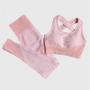 Ensembles de yoga sans couture pour femmes 2 pièces/3 pièces survêtement à fermeture éclair pour femmes manches longues + soutien-gorge de sport leggings costumes de sport costumes de fitness taille S-XL - Product Image 1