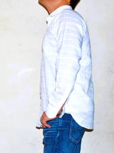 Excelente calidad de algodón indio blanco Tex Premium técnicas bordadas estilo moderno cuello chino mangas completas auto textura - Product Image 2