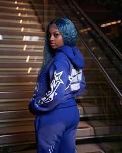 Personalizado desgastado bordado Zip up Sudadera con capucha pantalones de chándal Fabricante para hombre Chándal Rhinestone Sun Faded ácido lavado Sweatsuit - Product Image 3