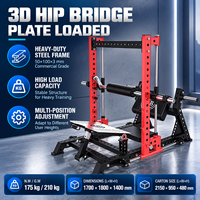 Machine à pont de hanche 3D BN multi-positions à charge libre, avec cadre en acier robuste, pour clubs de fitness et centres d'entraînement d'athlètes