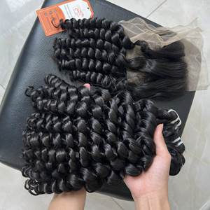 Tendance chaude cheveux bouclés Extensions de cheveux humains vietnamiens profondément bouclés pour les femmes noires Cheveux cuticules alignés - Product Image 5