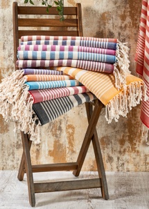 Serviette de plage turque en gros - Andalusya, rayée, en coton turc 100% avec envers en éponge, fournisseur OEM pour hôtels, piscines et spas - Product Image 2