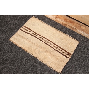 พรมลายทางสีเบจสไตล์วินเทจ ขนาด 2.2x1.3 ฟุต (68x41 ซม.) แบบตุรกี KLM - Product Image 3