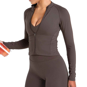 Chaqueta Deportiva de Malla de Poliéster 100% Transpirable de Manga Larga para Mujer, con Bolsillos, para Yoga, Trotar y Correr - Product Image 5