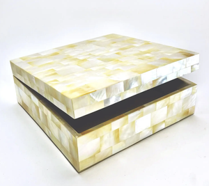 Boîte en MDF de qualité supérieure avec incrustations de nacre, formes variées, boîte en MDF à couvercle multi-formes pour le rangement de bijoux, boîte cadeau - Product Image 5