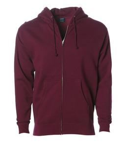 Sweat à capuche épais en coton 100% pour hommes avec logo personnalisé 500 Gsm brodé Grande taille avec fermeture éclair Boxy en strass teint uni pour l'hiver - Product Image 3