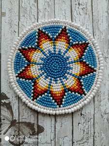 ชุดจานรองแก้วหรูหราประดับลูกปัด งานปักมือ 4 ชิ้น ราคาไม่แพง - Product Image 6