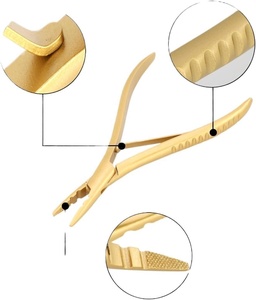 Pinzas Profesionales para Extensiones de Cabello Obexa, Acero Inoxidable de Grado Quirúrgico, Multiusos, Color Personalizado, Hecho en Pakistán - Product Image 3