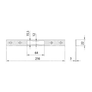 CONTREPLAQUE SUPÉRIEURE ET INFÉRIEURE EN ACIER BRONZE Pour boulons latéraux pour série: 53003 - Product Image 1