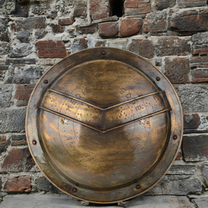 Escudo de armadura del rey espartano auténtico de alta calidad inspirado en la película de 300 y los guerreros griegos medievales Fabricación India original - Product Image 5