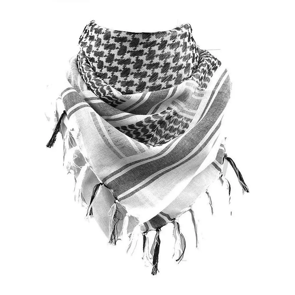 New Design Wholesale Price Top Quality Material Made 100% Cotton Shemagh Desert Scarf Wrap for Men
