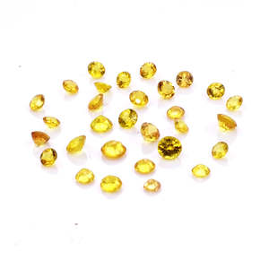 Zafiro Amarillo Natural Sin Tratar, Calibrado, Corte Redondo de 3mm y 3.5mm, Corte Asscher Brillante, Color Peridoto, Material Alejandrita, VVS - Product Image 2