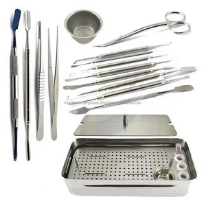 Instrumentos quirúrgicos de implantes dentales profesionales, Kit de cirugía Oral de 17 piezas, Kit de cirugía Dental Oral alemana CE de acero inoxidable - Product Image 1