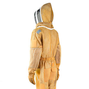 Traje de apicultor ventilado de color tostado profesional Diseño personalizado Servicios de procesamiento de ropa de etiqueta privada para ropa de trabajo de Apicultura - Product Image 4