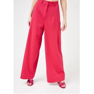 Pantalons pour femmes pantalons pleine longueur tissé solide décontracté nouveau choix coton mélangé maigre droite vêtements pour femmes - Product Image 3